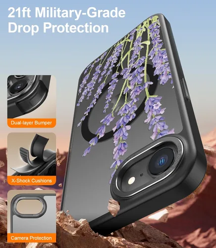Miniatura 620 de Goodon para iPhone 15 Pro Max con protector de pantalla de privacidad, compatible con Magsafe, funda translúcida mate a prueba de golpes - Linda