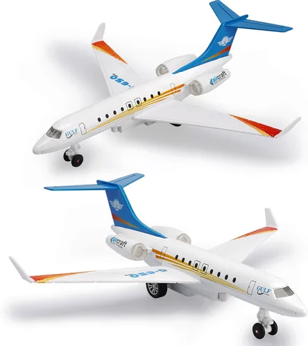 Crelloci Avión de juguete Single Airlines fundido a presión modelo G650 de avión, aleación de metal, aviones con luces y sonidos para niños y niñas