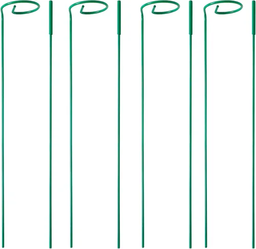PFNRTH Paquete de 4 estacas para plantas, estacas de soporte para plantas para dos tamaños (16 o 32 pulgadas), estacas para plantas al aire libre,