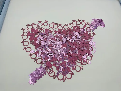 Miniatura 4 de 801 piezas de decoración de fiesta de confeti rosa con purpurina rosa para el día de San Valentín, celebración, boda, compromiso