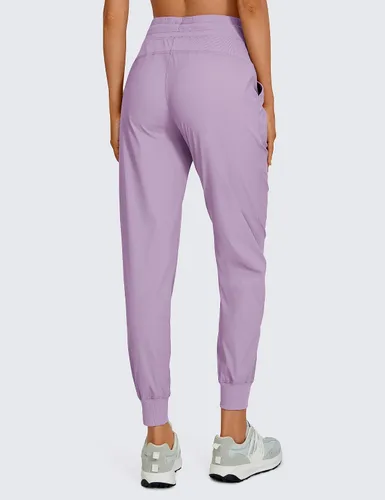 Miniatura 2 de CRZ YOGA Pantalones deportivos ligeros de entrenamiento para mujer, pantalones casuales de cintura alta para correr al aire libre con bolsillos