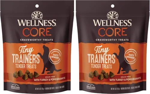 Miniatura 11 de Wellness CORE - Golosinas para cachorros, naturales, golosinas de entrenamiento, sin granos, carne de res Brainiac y pavo (bolsa de 6 onzas)