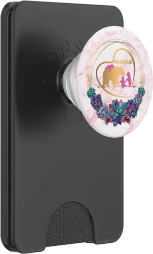 Miniatura 7 de Mama Bear Pop Socket 3 Cubs Rosa Mármol Oro Madres Regalos - PopSockets Grip y Stand para Teléfonos y Tabletas