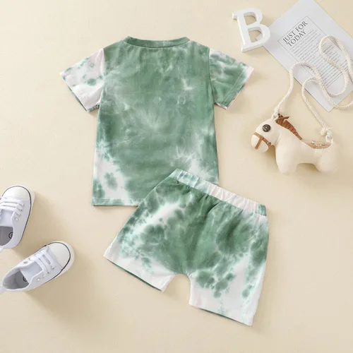 Miniatura 3 de Conjunto de 2 piezas de camiseta de manga corta y pantalones cortos para niños pequeños