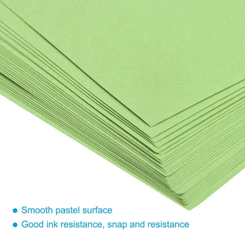 Miniatura 4 de MECCANIXITY 50 Hojas de Papel de Copia de Color 8.3 x 11.7 Pulgadas Papel de Impresora 80gsm Verde Claro para Impresión de Oficina, Copia