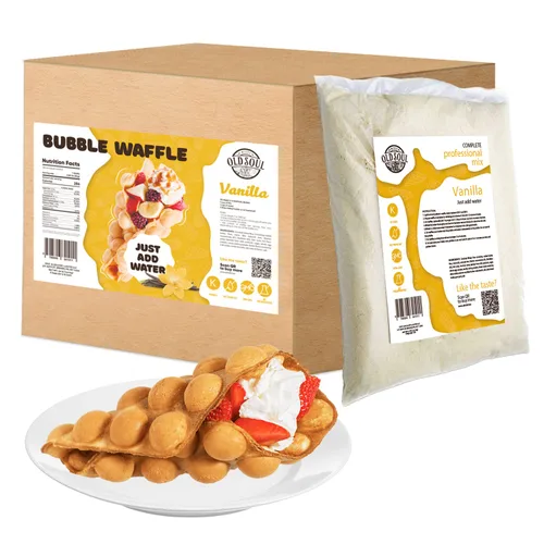 ALDKitchen Bubble Waffle Mix | Sin soja | Sin nueces | Mezcla de masa para gofres de huevo (vainilla, 30 libras)