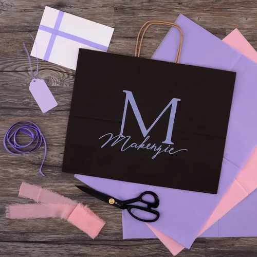 Miniatura 6 de Prime Line Packaging Bolsas de papel negras, bolsas de regalo grandes con asas, bolsas de papel kraft para minoristas, boutique, compras, a granel