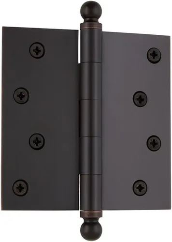 Miniatura 100 de Grandeur Hardware 824304 Bisagra residencial con punta de bellota de 3.5 pulgadas con esquinas de radio de 5/8 pulgadas en peltre antiguo
