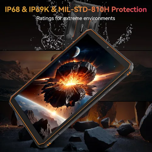 Miniatura 2 de Blackview Tablet resistente de 9 pulgadas, Android 15 tableta impermeable con Gemini AI, 18GB+128GB TF 2TB, 180Hz, IP68/IP69K, MIL-STD-810H a prueba