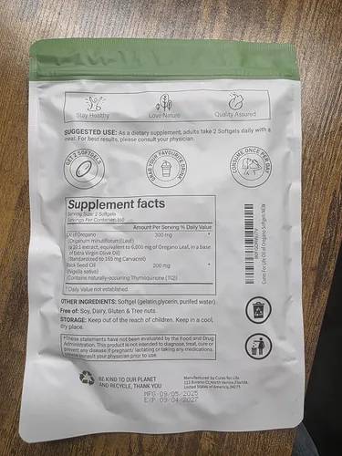 Miniatura 7 de Cápsulas blandas de aceite de orégano – 6000 mg de alta potencia con 165 mg de Carvacrol y 200 mg de aceite de semilla negra – Apoyo inmunológico 2