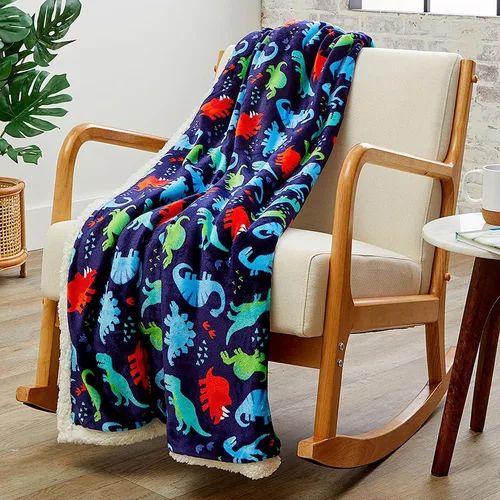 Miniatura 8 de Elegant Comfort Manta de Sofá Reversible de Sherpa Sólida, Manta para Todas las Estaciones - Súper Suave, Acogedora y Afelpada - Manta Decorativa