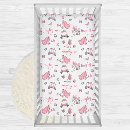 Sábanas ajustadas personalizadas para cuna con nombre, sábana de colchón para cuna de bebé con nombre personalizado para niñas, juegos de ropa de