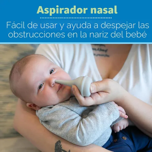 Miniatura 2 de Kit de Esenciales para el Cuidado del Bebé de Dr. Brown, Tijeras para Uñas con Estuche, Aspirador Nasal, Cepillo y Peine para Caspa de Cuna, Libre
