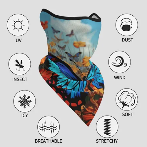 Miniatura 3 de Máscara de cuello para hombres y mujeres, protección solar UV, resistente al viento, bandana jirafa arco iris, cubierta facial, bufanda