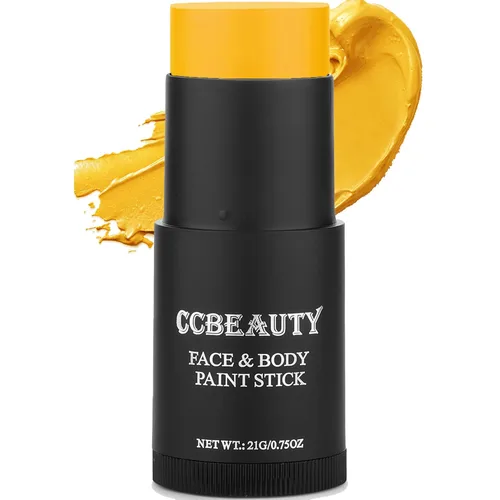Miniatura 17 de CCbeauty Barra de pintura facial naranja, kit de pintura facial, base de maquillaje SFX de cobertura completa, pintura corporal hipoalergénica