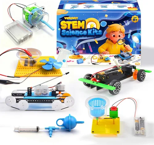 Kit de ciencia de laboratorio en casa STEM 6 en 1 para niños de 8 a 12 años, niños y niñas de 9, 10, 11, 13, 14 años: construcción de tanques y