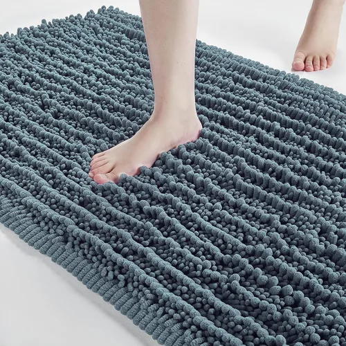 Miniatura 64 de FLOLEOPA Alfombras de Baño de Microfibra de Felpa Suave, Alfombras de Baño Absorbentes Antideslizantes Lavables a Máquina, Tapetes de Baño para Beige