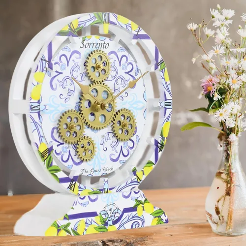 Miniatura 64 de ImprovingLife The Gears - Reloj de pared con engranajes móviles (Atrani, redondo de 10 pulgadas)