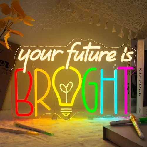 Miniatura 8 de Horseneon Señal de neón con luz LED para decoración de aula, letrero luminoso regulable, luces de neón para decoración de pared, regalos de arte