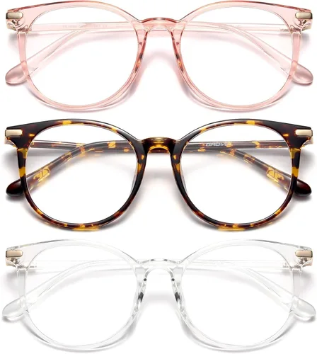 Miniatura 19 de Gaoye GY1688 - Paquete de 2 lentes de bloqueo de luz azul, marco redondo retro, antifatiga ocular, lentes para computadora para mujeres y hombres