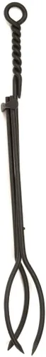 Minuteman International Herramienta individual con mango de cuerda, pinzas para chimenea, estándar de 28 pulgadas, color negro