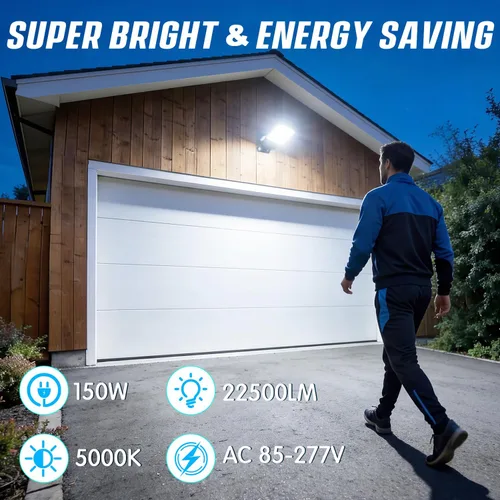 Miniatura 6 de Luz LED de estacionamiento de 150 W, montaje en muñón del atardecer al amanecer, 5000 K, seguridad para área comercial, luces LED de estacionamiento