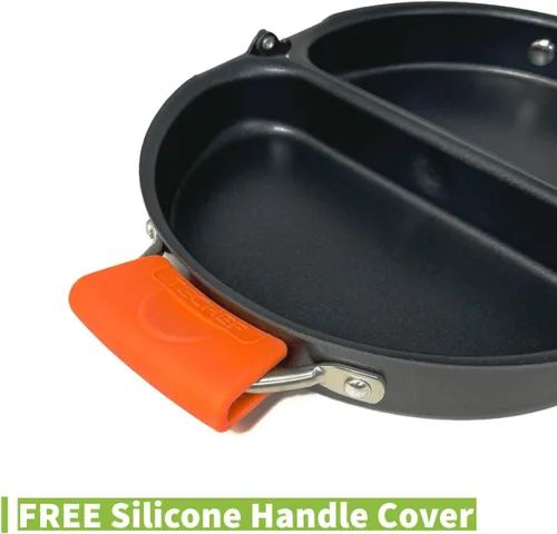 Miniatura 4 de TECHEF - Sartén para frittata y omelette, antiadherente de doble cara plegable, fabricada en Corea (libre de PFOA) (Negro)