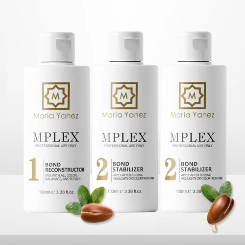 MPLEX 1&2, crema de tratamiento capilar, regenerador de bonos y estabilizador de enlaces, para uso profesional, tratamiento químico, cabello dañado,
