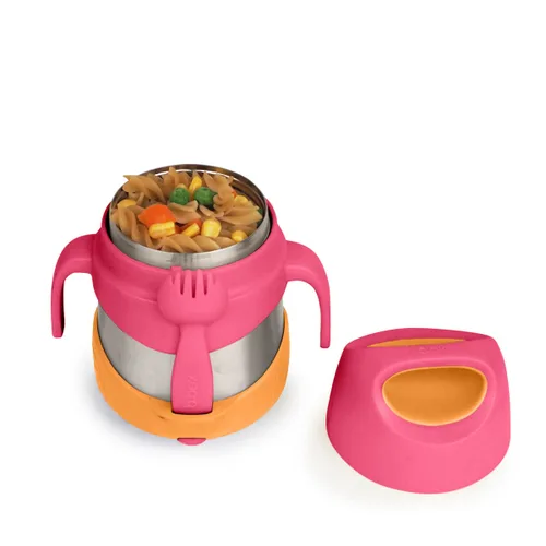 Miniatura 13 de b.box Tarro de alimentos aislado con tenedor para niños pequeños, recipiente fácil de abrir, acero inoxidable, más de 5 horas de temperaturas
