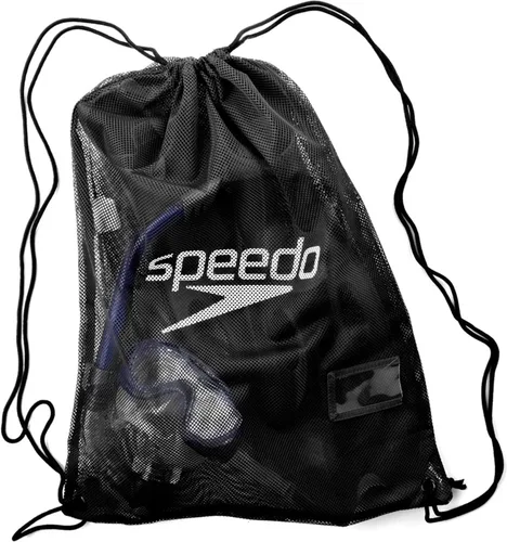 Black Speedo Equipment - Bolsa de natación con kit húmedo de malla Negro
