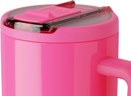 Miniatura 98 de BrüMate Era Flip - Vaso de 30 onzas con tapa con pajilla cubierta 100 % a prueba de fugas, popote higiénico cubierto, botella de agua de acero