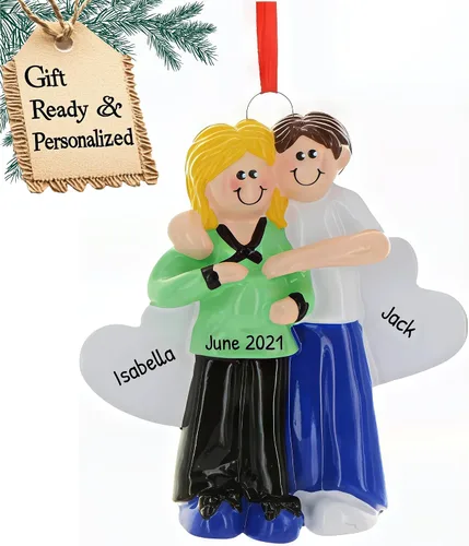 Miniatura 19 de Adorno personalizado para bebé 2025 – Regalos de embarazo personalizados para futura mamá, adorno de Navidad embarazada 2025, regalos para nuevas