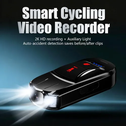 Miniatura 6 de Cámara de bicicleta Cámara de acción de pulgar pequeña, IPX6 impermeable, inalámbrica, con soporte para bicicleta, para ciclismo, deportes, vlogging