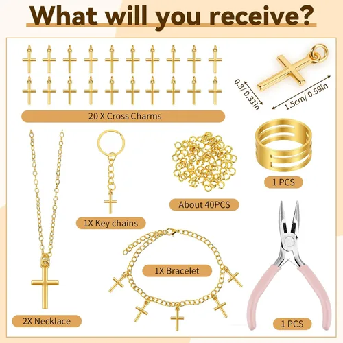 Miniatura 5 de SelfTek Letters Charms for Jewelry Making, Gold Charm Pendant Beads