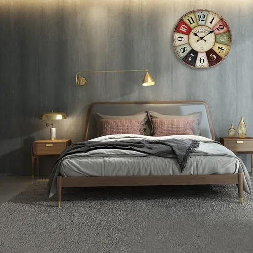 Miniatura 4 de Reloj de pared de 12 pulgadas, estilo retro, rústico, de cuarzo, silencioso, sin tictac, de madera, funciona con pilas, para sala de estar, cocina