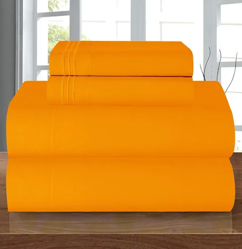Miniatura 116 de Elegant Comfort - Juego de sábanas de 4 piezas de microfibra, 1500 hilos, sin arrugas, sábana bajera elástica, esquinas tipo bolsillos profundos