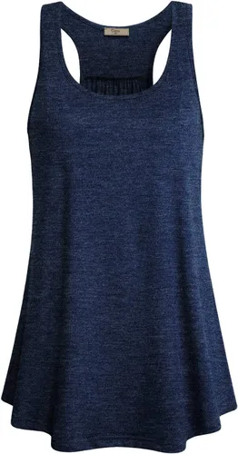 Miniatura 20 de Cestyle - Camiseta sin mangas para mujer, cuello redondo, corte holgado, para entrenamiento