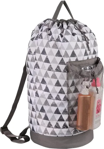 Dalykate Mochila Bolsa para Lavandería, Mochila para Lavandería con Correas para el Hombro y Bolsillo de Malla, Bolsa Cesto para Ropa de Nailon