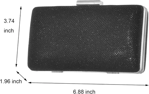 Miniatura 3 de Bolso de mano de noche con purpurina brillante para boda, fiesta de graduación, elegante bolso cruzado de hombro