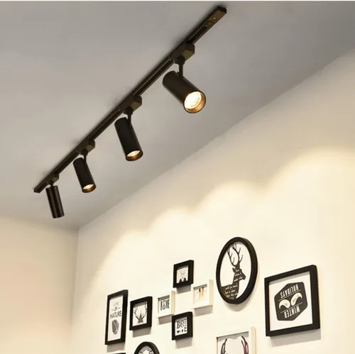 Miniatura 9 de H Kit de rieles de iluminación de riel de 120 V, 3.3 pies, 3 cables, circuito único tipo H con tapas finales y conector de alimentación de extremo