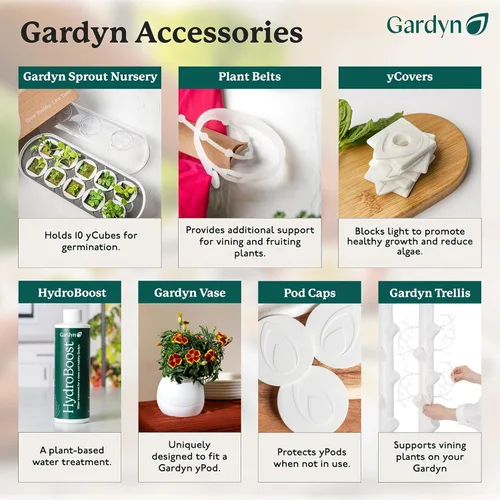 Miniatura 9 de Kit completo de cultivo de microgreens GARDYN - Jardín de hierbas para interiores - Kit de sistema de cultivo hidropónico para interiores, bandeja