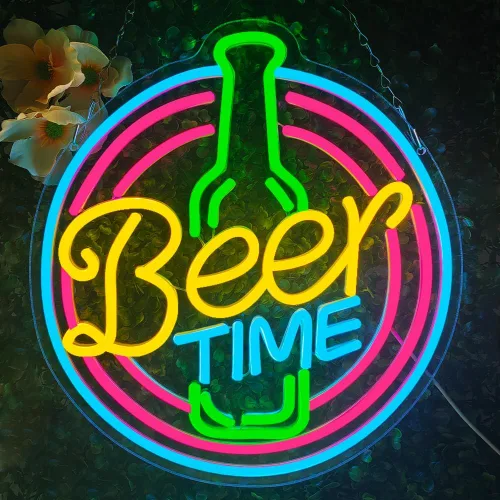 Miniatura 8 de Letrero de neón de bar, letrero LED de cerveza para decoración de pared, luz LED de hora de cerveza para el hogar, bar, pub, club nocturno, fiesta