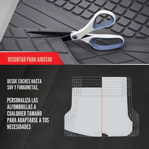 Miniatura 4 de Motor Trend FlexTough - Tapete de carga trasero, recortable, de alta resistencia para maletero, forro universal de carga trasera, flexible, tapetes