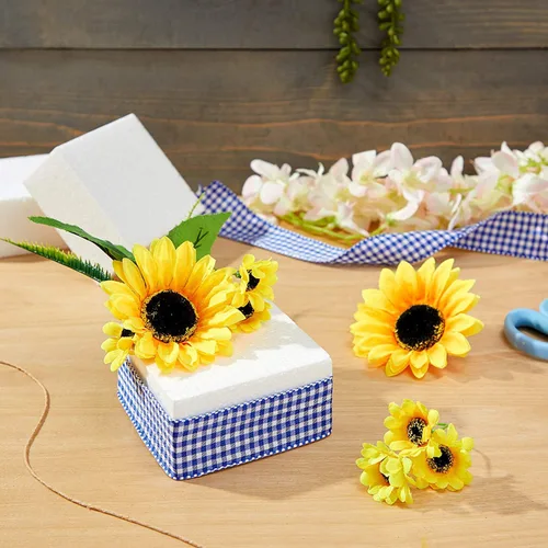 Miniatura 6 de Juvale Bloques de espuma, paquete de 12, 4 x 4 x 2 pulgadas, espuma floral para arreglos florales, manualidades y suministros de arreglos florales