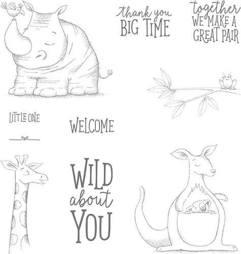 Miniatura 7 de Wild About You - Juego de sellos y troqueles para hacer tarjetas, sellos transparentes y troqueles de corte de metal para álbumes de recortes
