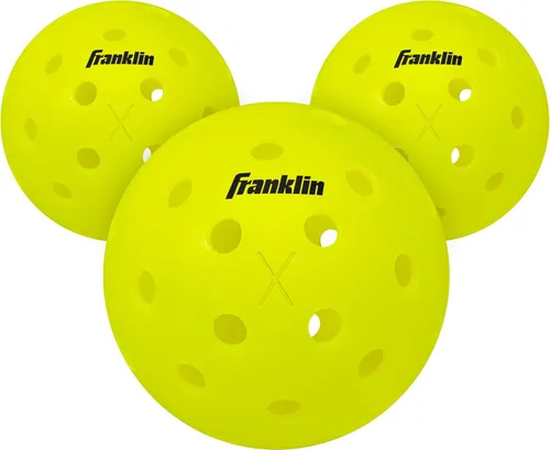 Franklin Sports X-40 pelotas de Pickleball al aire libre - Bola oficial del Pickleball de EE. UU., APP Tour + US Open - Tamaño reglamentario