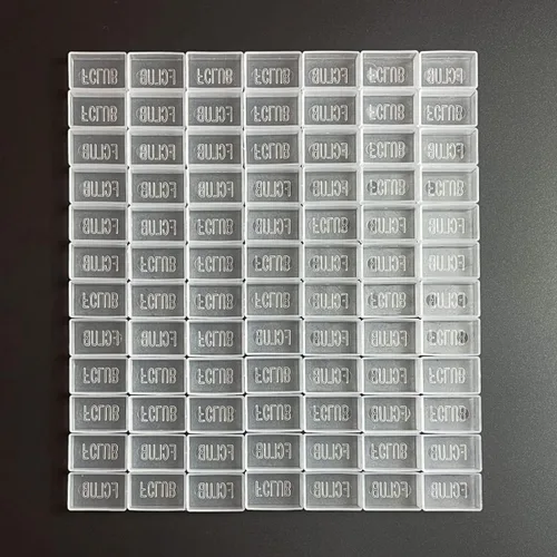 Miniatura 22 de FCLUB 100 medias sartenes vacías para acuarela, de plástico blanco de 0.06 onzas líquidas, esquinas redondeadas para paleta de pintura