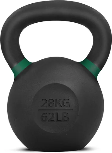 Yes4All - Pesas rusas de hierro fundido con recubrimiento en polvo, entrenamiento de fuerza, gimnasio en casa, ejercicios de cuerpo completo