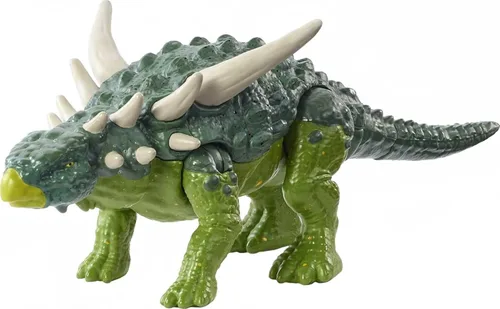 Mattel Jurassic World - Figura de acción de dinosaurio de fuerza feroz, juguete de dinosaurio Sauropelta con articulaciones móviles, escultura