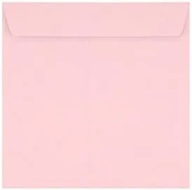 LUXPaper Sobres cuadrados de invitación | Despegar y prensar | 7 1/2 pulgadas x 7 1/2 pulgadas | Rosa caramelo | Texto de 80 libras | 250 cantidad